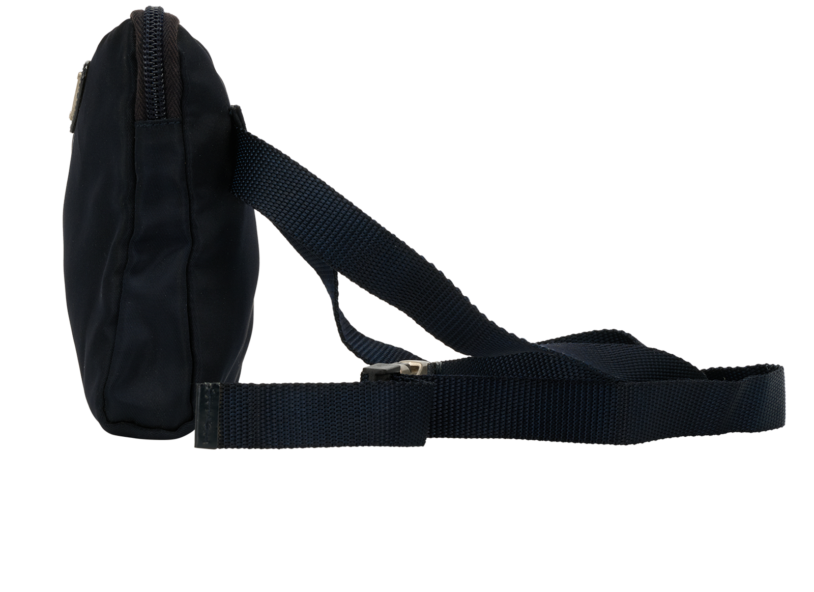 Logo-Plaque Mini Belt Bag, &pound;110, Handbags, Navy, Nylon, Bottom view